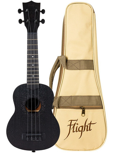 Ukelele Soprano 12 Trastes Con Funda Flight Nus310 Blackbird