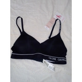 Calvin Klein Bra Deportivo Negro Brassier Broches Ropa Mujer