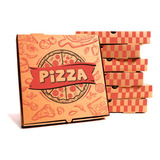 100 Cajas Pizza Kraft Diseño 35 Cm