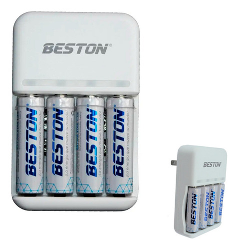 Baterias Beston 2700 Mah Aa Recargable X 4 Pack + Carg+ Obs