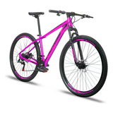 Bicicleta Aro 29 Alfameq Atx 21v Cambio Shimano Freio Disco Cor Rosa/preto Tamanho Do Quadro 19