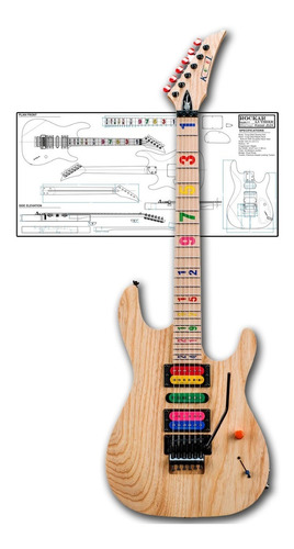 Plano Para Luthier Guitarra Estilo Kiesel Jb24 (escala Real)