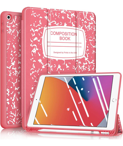 Funda Fintie Para iPad 9ª 8ª 7ª Gen 10.2  Soporte Lápiz Rosa