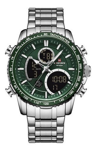 Reloj Naviforce Original Nf9182 Plateado+ Estuche Tureloj