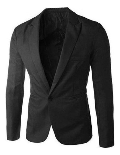 Blazer Informal De Manga Larga For Hombre, Chamarra