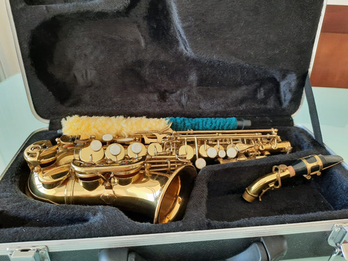 Sax Soprano Curvo Sib Custom Boquilha Case Original Suporte