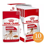 Royal Canin Pouch Medium Adulto Pack De 10 Sobre 140gr.