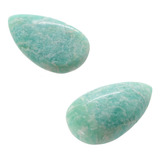 Pedra Natural Amazonita Gota Cabochão Preciosa 27,5 Ct J3280