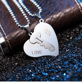 Collar Cadena Novios Parejas Puzzle Corazon Llave 2 En 1 