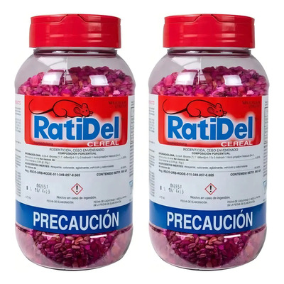 2 Pack Veneno Rata Y Raton Ratidel Cereal 500 Gr (2 Pzas) | MercadoLibre