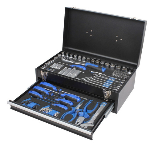 Juego Set Herramientas Tubos 133 Piezas Caja Metal Kld Ht