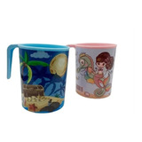 Taza Infantil Plastica Vaso Dibujos Piratas Dinos 6 Unidades