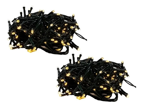 Pack X2 Luces Led Navidad 200led 13m Guirnalda Arbol