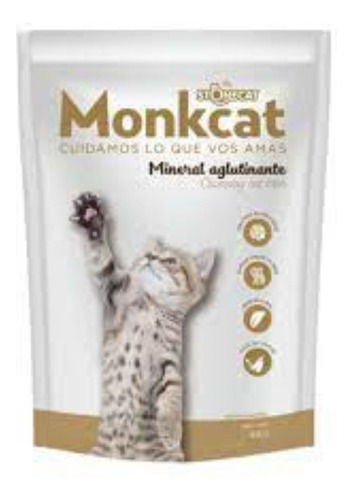 Arena Aglomerante Para Gatos ** Monkcat ** X 4kg X 4kg De Peso Neto  Y 4kg De Peso Por Unidad