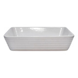 Assadeira, Travessa Porcelana Branca 20x15x5cm Linea Lyor