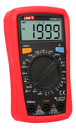  Uni-t Ut33c Multimetro Tester Digital Plus Voltaje Corriente
