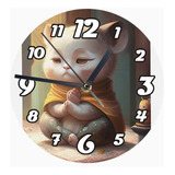 Reloj De Madera Brillante Diseño Buda B11