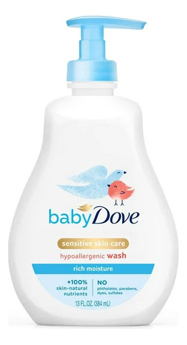 Baby Dove Piel Sensible Lavado Hipoalergenico 384 Ml