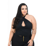 Cropped Laço Pescoço Plus Size