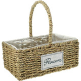 Cesta Decorativa Para Arreglo De Flores - Mimbre Natural Ch