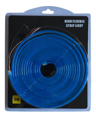 Tira Led Plasma/neon Flexible Recortable 5m 12v Azul Fuerte