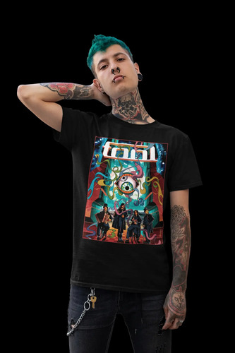 Playera Rockera Wear Print, Banda Tool Tour 2025 + Logos
