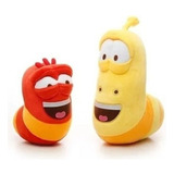 Serie Larva Tuba Amarillo Y Roja Set De Dos Peluches