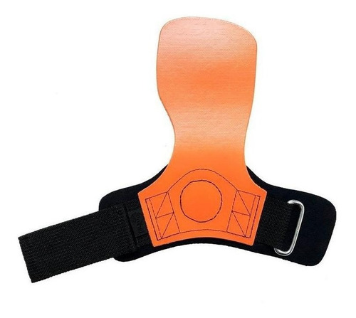 Hand Grip Competition Skyhill Couro Cross Luva Palmar Cor Laranja Tamanho M