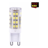 Lámpara Bipin 10w  = 80w Led  Zocalo G9 Cilíndrica Pack X20u