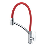 Torneira De Cozinha Monocomando Lorenzetti Loren Chef 81 1167 Vermelho E Cromado