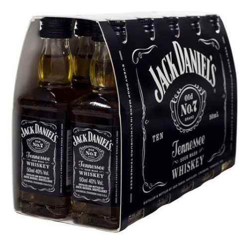 Kit 10 Miniaturas Whisky Jack Daniel's 50ml