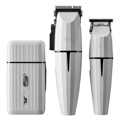 Kit JRL Ghost 2 Cortador de Cabelo e Acabamento Branco Sem Fio | Parcelamento sem juros