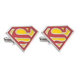 Mancuernillas Logo De Superman - Rojo Y Amarillo - Dc Comics