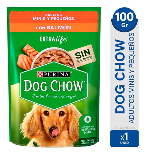 Alimento Dog Chow Perros Minis Y Pequeños Salmón 100g