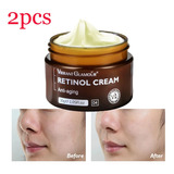 2 X Crema Facial Con Retinol Antiedad Eliminar Arrugas
