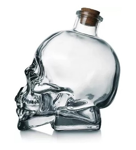 Licorera En Cristal De Calavera Skull Wiskey Original Jarra