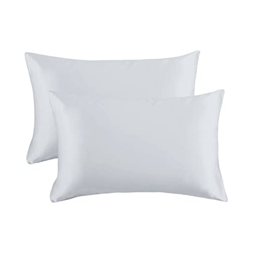 Fundas De Almohada De Seda Satinada 2 Piezas Cabello Y ...