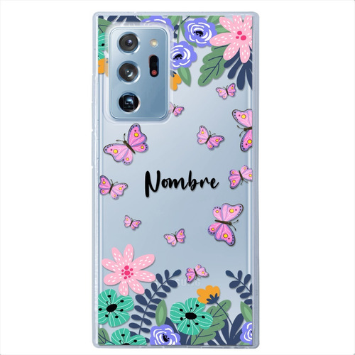 Funda Para Samsung Galaxy Mariposas Personalizada Con Nombre