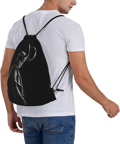 Loki Blackwhite Bolsa Con Cordón Bolsa De Fitness Deportiva