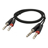 Cable Plug Estereo Doble Skp Ipps-6.3 Profesional 0.9m 101db