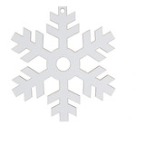 Copo Nieve Mdf Blanco Colgante Esfera Navidad 20cm Mylin 3pz Color Mod. B