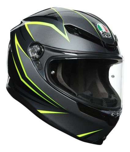 Casco Para Moto Agv K6 Flash Ad Talla L Color Negro 1835