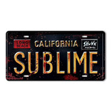 Placa Metálica Vintage Sublime California 6x12 Pulgadas Para