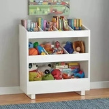 Bau Estante  Organizador De Brinquedos Mdf Branco 50x65x45