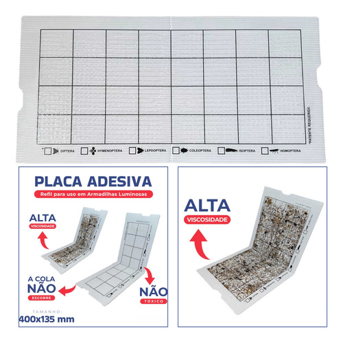 5 Pçs Refil 450x155 Mm Armadilha Pega Mata Mosca Mosquito