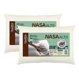 Kit Travesseiros Duoflex Nasa Alto 50x70x17 Capa Em Algodão