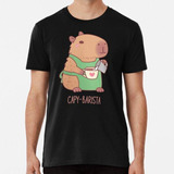 Remera Lindo Carpincho Barista Haciendo Café Algodon Premium