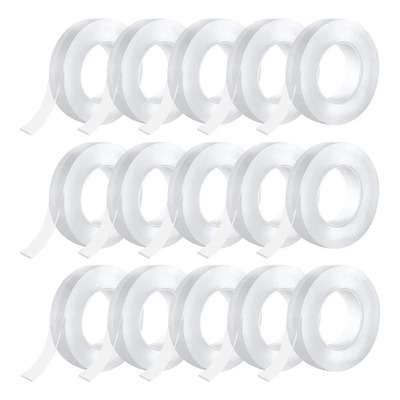 Cinta Doble Cara 3m Reutilizable Transparente Lavable 15pzs | MercadoLibre