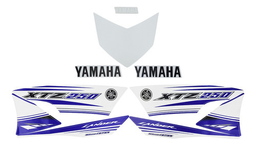 Kit Adesivos Yamaha Xtz 250 Lander 2017 Azul