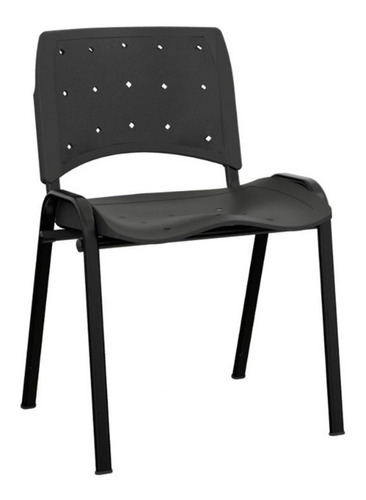 Cadeira Fixa Ergoplax 4 Pés Plaxmetal 08832 Cor Preto